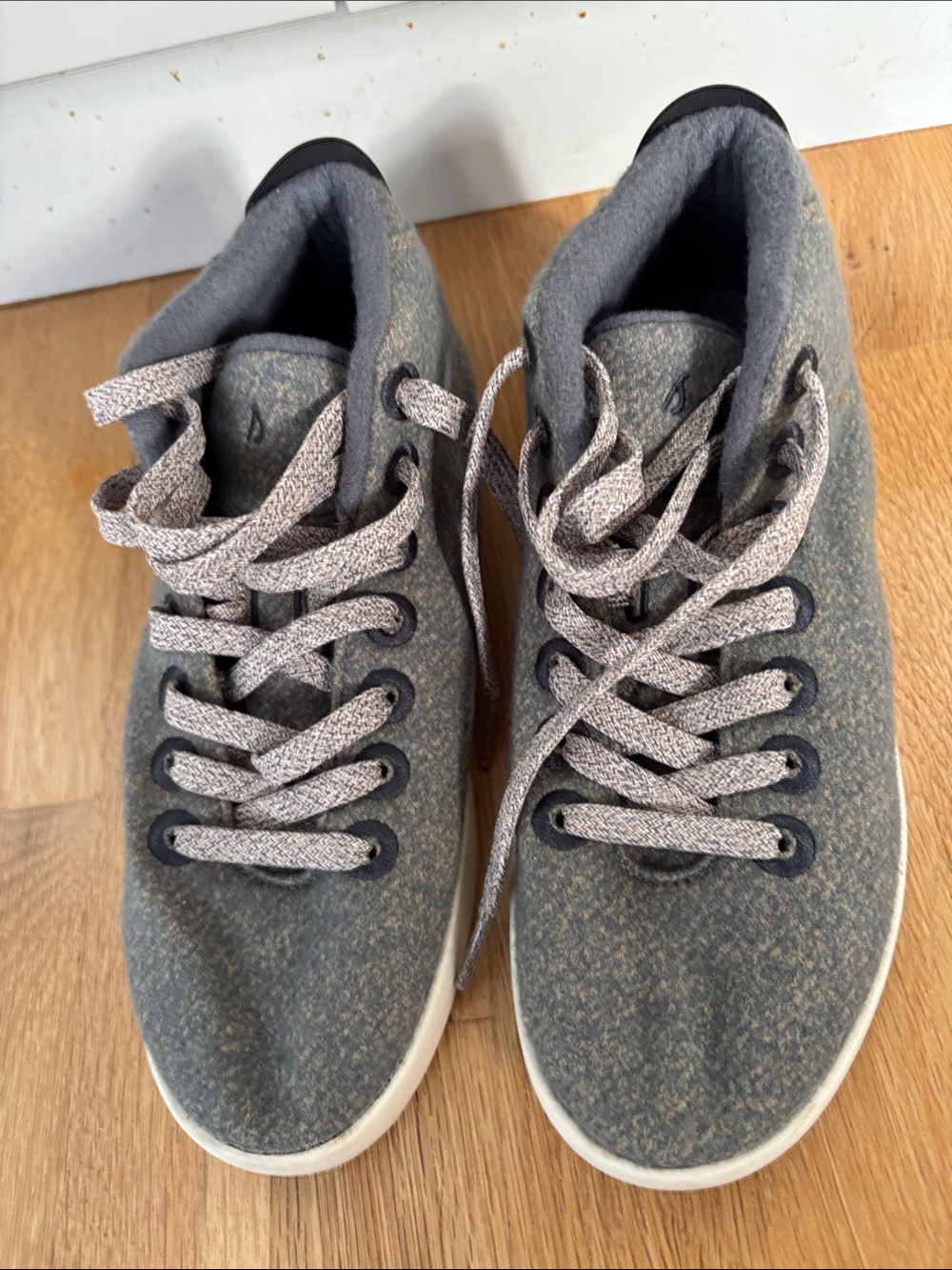 allbirds Womens Gray High-Top Wool Sneakers